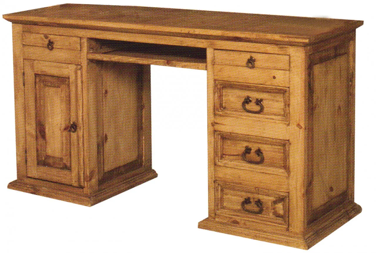 Original Mexico Schreibtisch - Pinie Massivholz - Landhausstil - Cottagecore