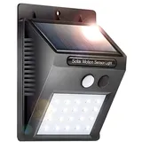 Lumiled Solarlampe für Außen mit Bewegungsmelder Solar Wandleuchte IP44 Solarleuchte für Garten Sicherheitswandleuchte Wandlampe Außenleuchte k...