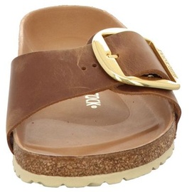 Birkenstock Madrid Big Buckle Nubukleder geölt schmal cognac 38