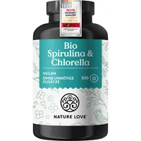 Nature Love Spirulina Chlorella 500 mg Tabletten 500 St.