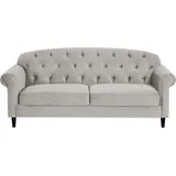 Atlantic Home Collection Couch Samtvelours 2-Sitzer Grau