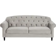 Atlantic Home Collection Couch Samtvelours 2-Sitzer Grau