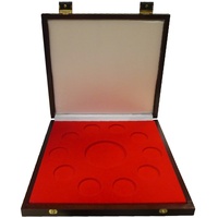 Münzkassette aus Holz 10 x 34 mm 1 x 72 mm Münzen Münzbox Etui Kassette Box