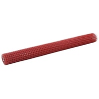 vidaXL Drahtzaun Stahl mit PVC-Beschichtung 25x1,5 m Rot