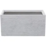 Beliani Blumentopf 60 x 29 x 30 cm Steingemisch weiß Myra
