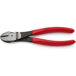 1St. Knipex 74 01 180 Kraft- 7401180 Seitenschneider 180mm poliert Kunststoff