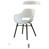 KAWOLA Stuhl ZAJA Esszimmerstuhl Kunststoff weiß