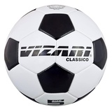 Vizari Classico Fußball Ball - Klassisch in Weiß/Schwarz - Trainingsball Fussball mit 32-er Muster - Steppnaht Technologie - Weiß, Schwarz - Größe 4