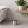 Relaxdays WC-Bürstenhalter Metall Silber/Schwarz