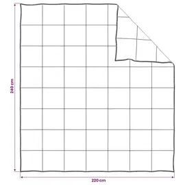 vidaXL Bettwäsche Set Weiß 240 x 220 cm + 2 x 40 x 80 cm