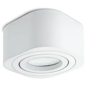 SSC-LUXon TEARA LED Aufbauspot weiß, flach & schwenkbar inkl. wechselbarem LED Modul 4W warmweiß 230V- Mini Aufbauleuchte