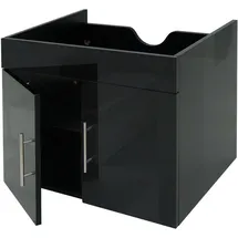 MCW Waschbeckenunterschrank, Schwarz, Holzwerkstoff, 59x48x46 cm, Badezimmer, Badezimmerschränke, Waschbeckenunterschränke