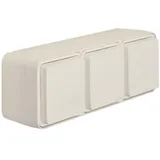 Hager Schuko-Steckdose 3-fach mit Klappdeckel IP55 Polarweiß