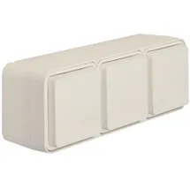 Hager Schuko-Steckdose 3-fach mit Klappdeckel IP55 Polarweiß