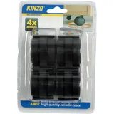 Kinzo 4 x Lenkrollen Ø 40mm mit Befestigungsplatte 25 kg