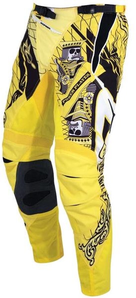Acerbis Crazy Top Poker Motorcross broek, zwart-geel, 28
