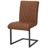 Leder-Schwingstuhl   ¦ braun ¦ Maße (cm): B: 50 H: 92 T: 63.0