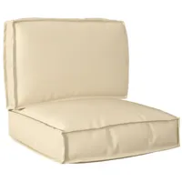 VidaXL 2-teiliges Palettenkissen-Set Beige Oxford-Stoff