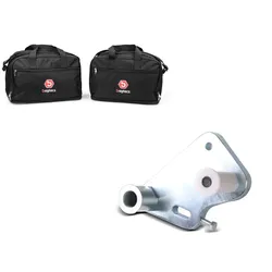 Set: Alukoffer Innentaschen passend für BMW R 1250 / 1200 GS / Adventure 04-21 Koffer Taschen Bagtecs MS1 + Adapterplatte für ConStands Power BMW R 1200 GS 04-12