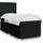 vidaXL Boxspringbett mit Matratze Schwarz 140x200 cm Stoff