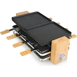 Princess Raclette Pure 8 Personen 1300 W, Schwarz, Holz