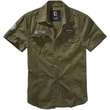 Brandit Textil Luis Vintage Kurzarmhemd Olive L