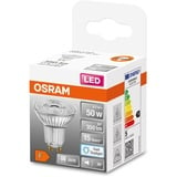 Osram LED Star PAR16 50 LED-Reflektorlampe mit 36 Grad Abstrahlwinkel, GU10 Sockel, Tageslichtweiß (6500K), Ersatz für herkömmliche 50W-Spotlampen, 1er-Pack