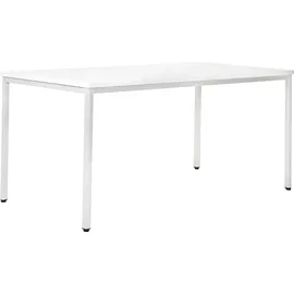Stier Allzwecktisch 800x800x720mm Gestell lichtgrau, Platte weiß