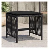 vidaXL Gartenhocker mit Kissen 41 x 41 x 36 cm schwarz 4 St.