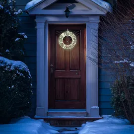 MARELIDA LED Lichtkranz Türkranz Weihnachtskranz 30cm 400LED 8 Modi Timer Außen