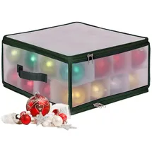 Relaxdays Weihnachtskugel Aufbewahrungsbox 36 x 18 x 36 cm 1-tlg. grün/transparent