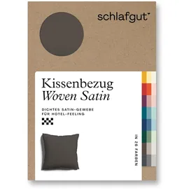 schlafgut Kissenbezug Woven Satin 40 x 40 cm Beige