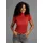 FLASHLIGHTS Rollkragenshirt rot/schwarz M