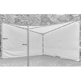 Siena Garden Seitenteile für Pavillon Berlino 2 Stück 3 x 2,97 m Grau