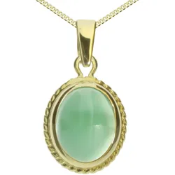 Kette mit Anhänger OSTSEE-SCHMUCK "Ostsee-Schmuck Kette mit Anhänger Jolin Kette mit Anhänger Jolin" Gr. 45, gold (goldfarben), Halsketten, Damen, 45cm, Gelbgold 333, L: 42cm