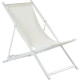 Beliani Locri II Liegestuhl 100 x 0 x 0 cm hellbeige