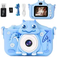 OSDUE 3-12 Jahre Alter Kinder Spielzeug 1080P HD Kinderkamera (mit 32GB SD-Karte Selfie Digitalkamera, Kids Video Camcorder) blau