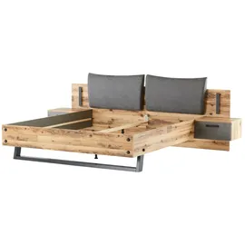 SchlafKONTOR Dover 180 x 200 cm Grau/Braun