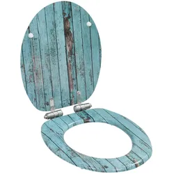 vidaXL Toilettensitz mit Soft-Close-Deckel MDF Altholz-Design