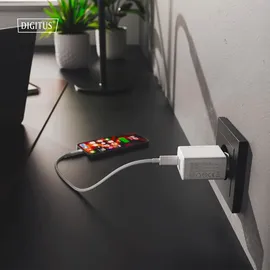 Digitus USB GaN 30W 1x USB-C 1x USB-A Weiß