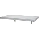 Mendler Wandtisch HWC-H48, Wandklapptisch Wandregal Tisch, klappbar Massiv-Holz 120x60cm shabby weiß