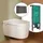 Hansgrohe LivaFine Wand-Dusch-WC mit AquaHelix Flush Komplett-SET iFrame Vorwandelement und Element E Betätigungsplatte L: 59,5 B: 42 Weiß
