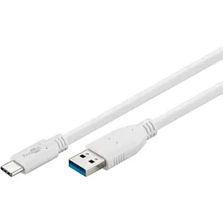 Goobay 1m USB-C Lade- und Synchronisationskabel, weiß