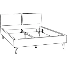 Hasena Polsterbett Tamara Farbe: Eiche bright, geölt, Bezugsfarbe: Pepe grey, verschiedene Größen