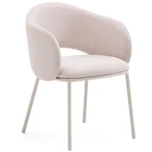 Kave Home Esszimmerstuhl Maina Stoff beige 2er Set