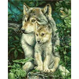 Schipper Wolfsmutter Malen nach Zahlen 1 St. 24 x 30 cm bunt