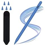 iPad Stift,Stylus Stift für iPad2018–2023(10/9/8/7/6th),Eingabestift kompatibel mit Apple iPad Pro 11 und 12,9 Zoll, iPad Mini 6./5.Generation,iPad Air 3/4/5 (Blau Knopfschalter)