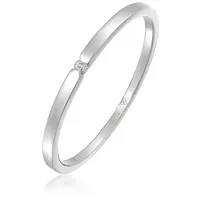 Elli Ringe - Ring Verlobungsring Diamant (0.015 ct.) 585 Weißgo - Gr. 52 MM - in Weiß - für Damen
