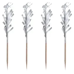 PAPSTAR 1000 Deko-Picker 6,8 cm weiss "Frills"