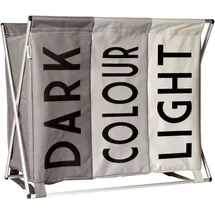 northix Stilvoller Waschekorb In Drei Teilen - Grau